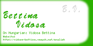 bettina vidosa business card